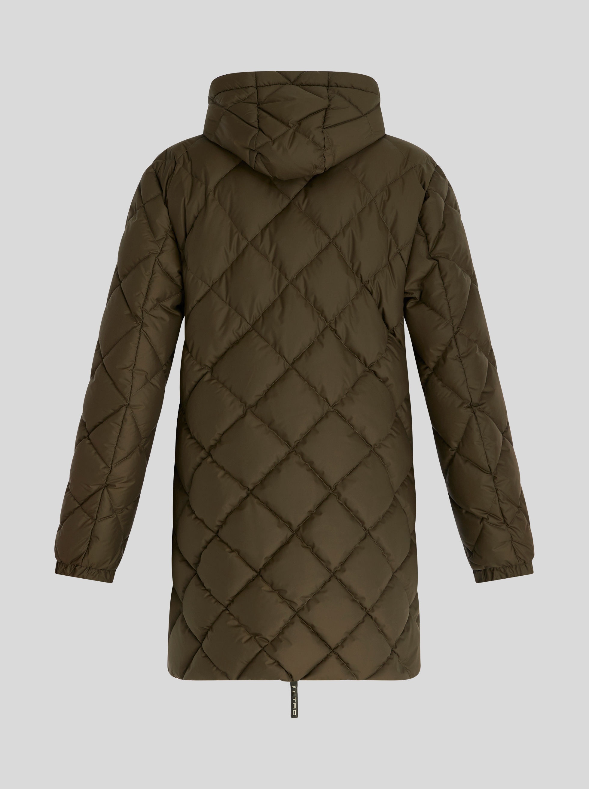 QUILTED DOWN JACKET WITH BELT - 2