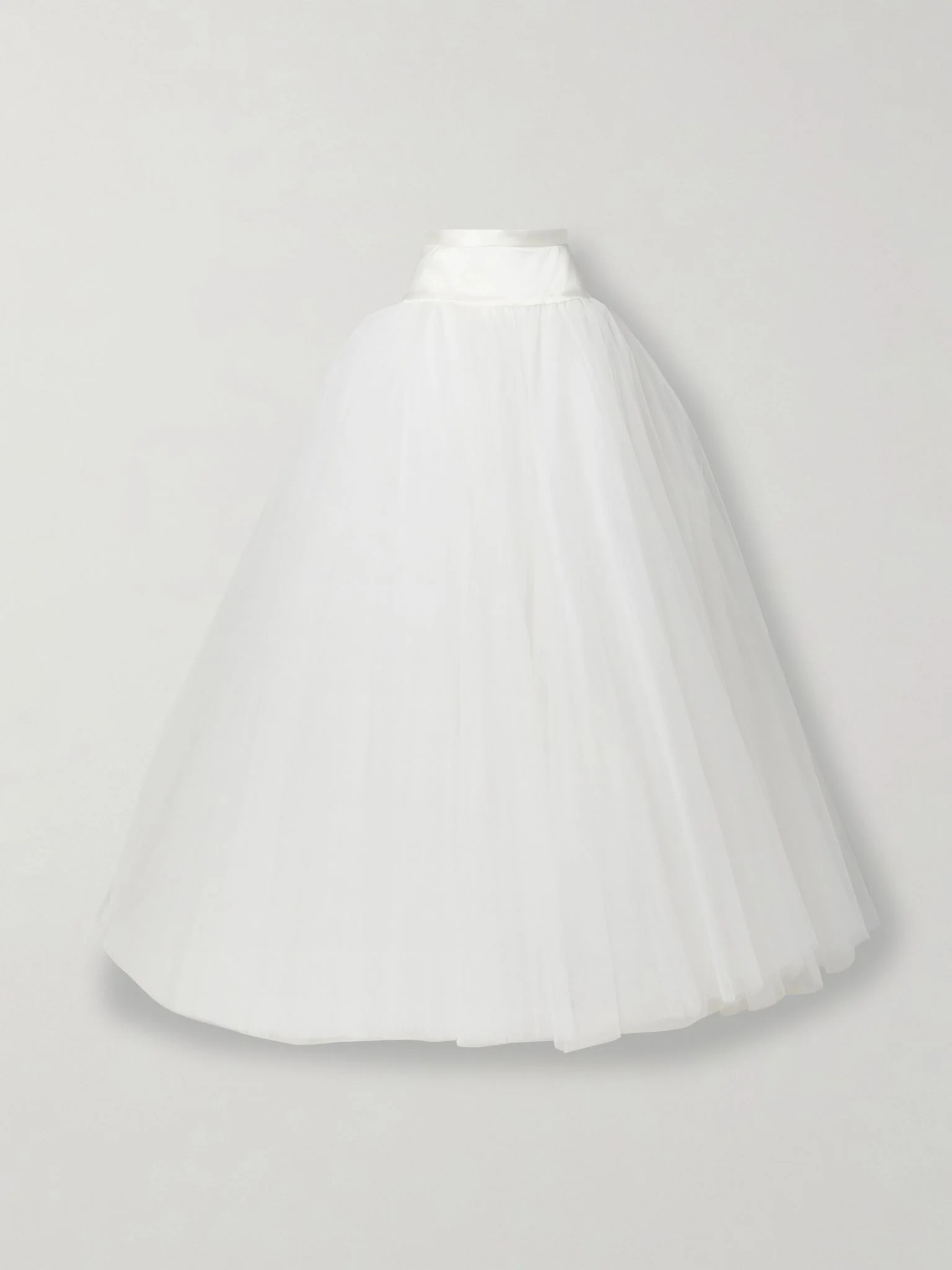 Joe Petticoat satin-trimmed tulle and crinoline maxi skirt Ivory - 1