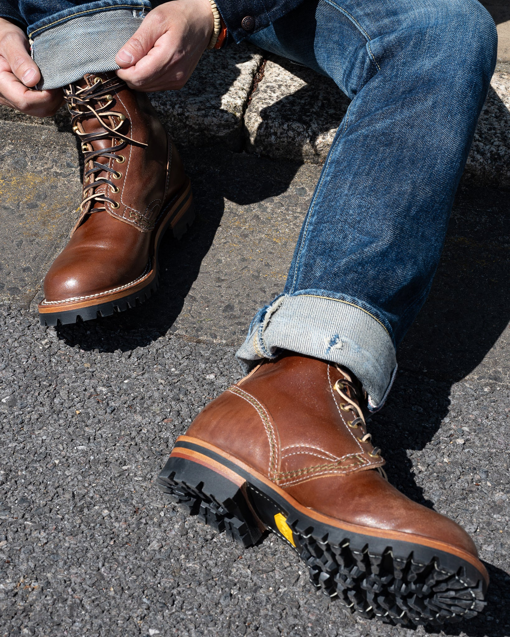 IHWE-JMHH-BRN Iron Heart Int'l x Wesco® - 8" Horween Horsehide Jobmaster® Boot - Brown - 10