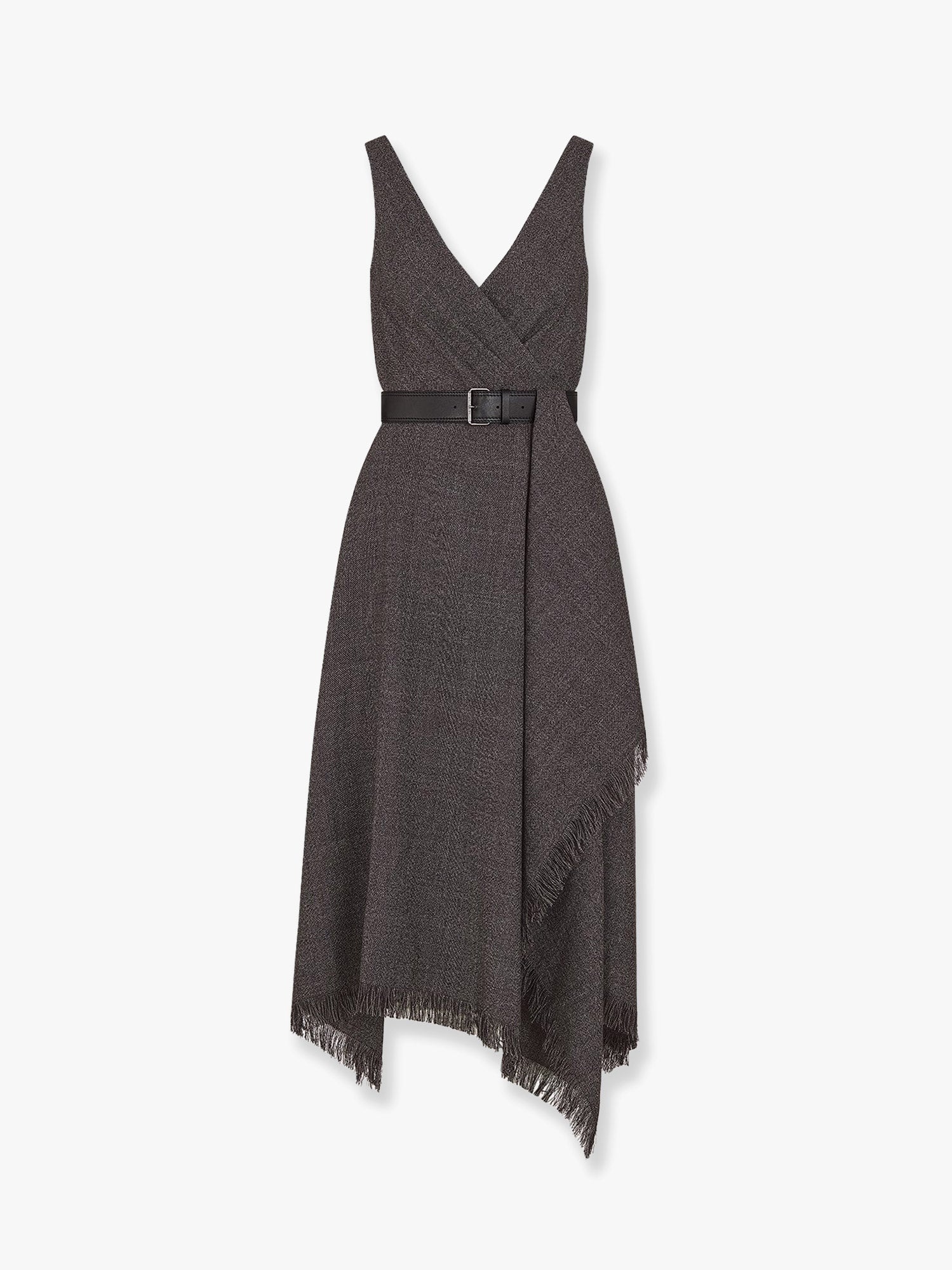 Dior Virgin Wool Tweed Dress With Leather Belt - 1