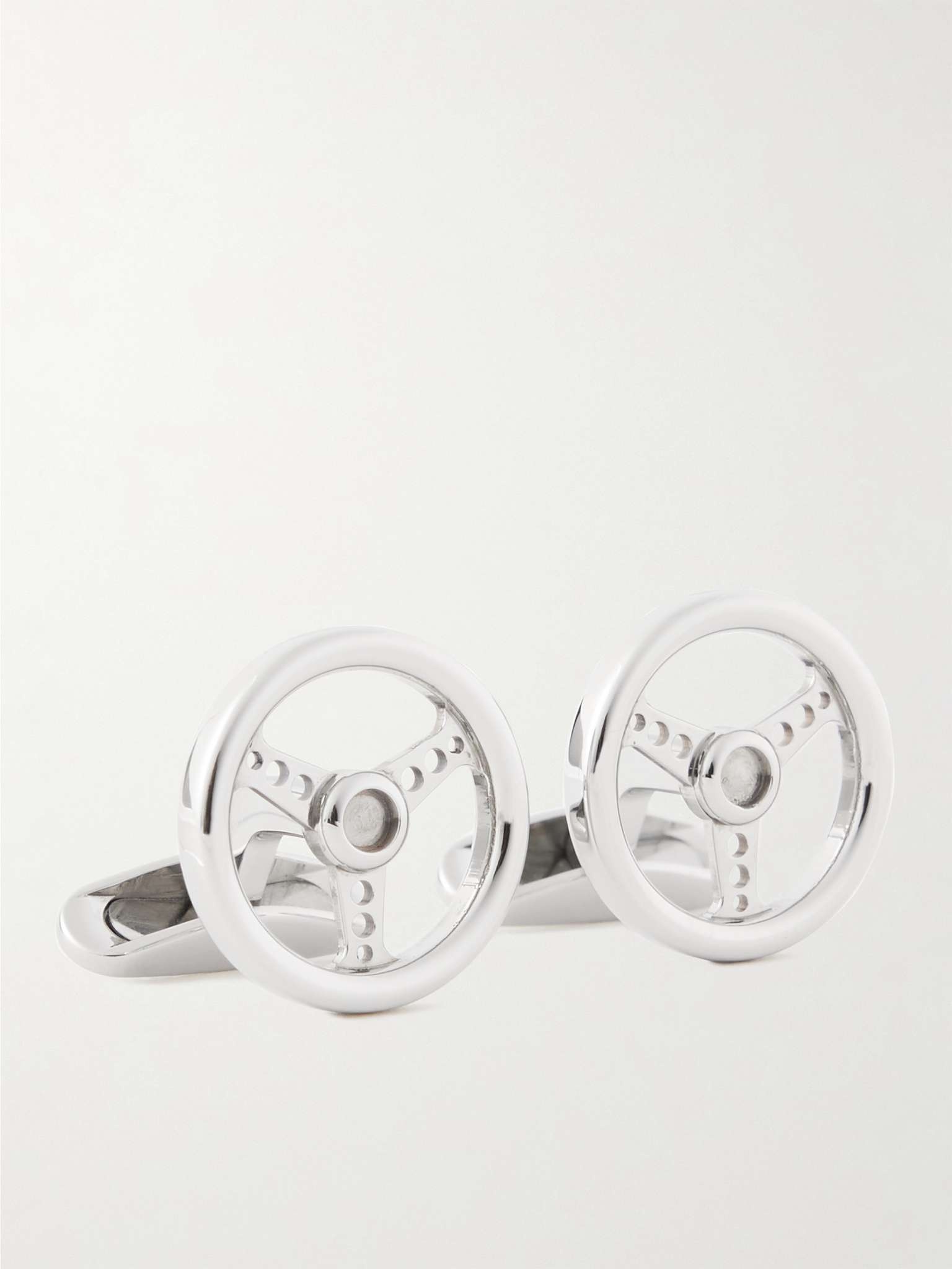 Racing Steering Wheel Stainless Steel Cufflinks - 2