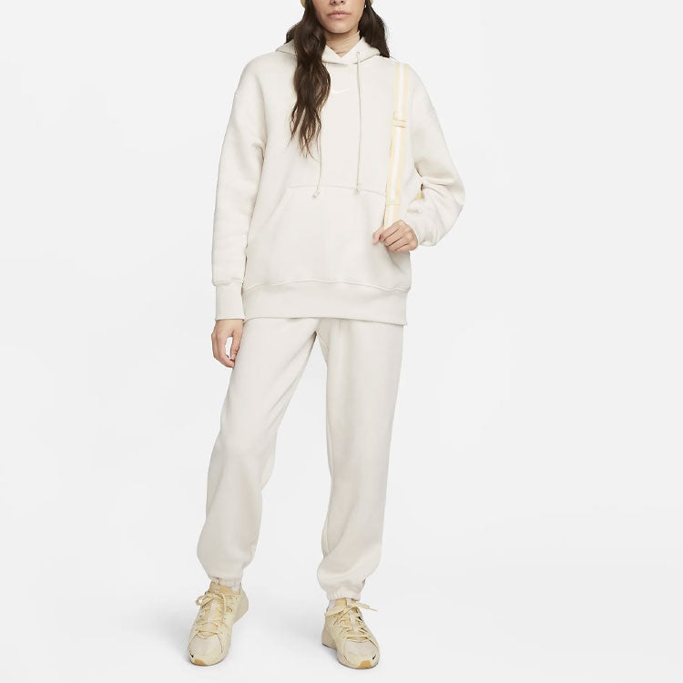 (WMNS) Nike Sportswear Phoenix Fleece Oversized Pullover Hoodie 'Light Orewood Brown' DQ5860-104 - 3