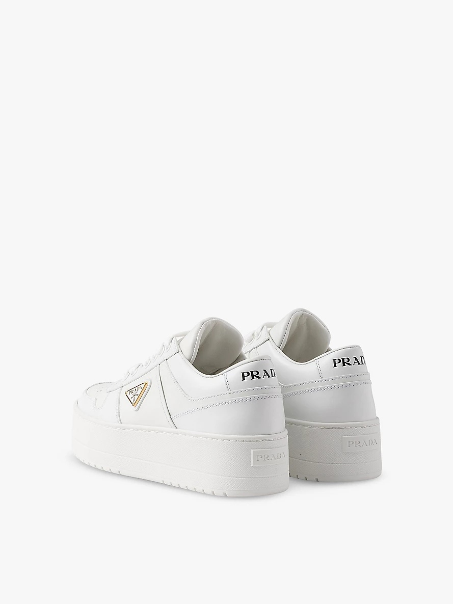 Downtown Bold platform leather low-top trainers - 4