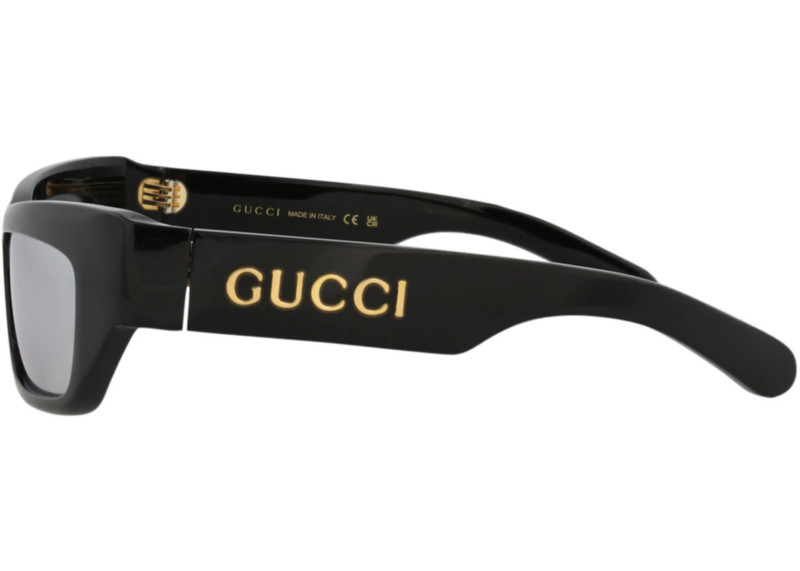 Gucci Cat Eye-Frame Recycled Acetate Sunglasses Black/Black/Silver (GG1296S-30013841-002) 3