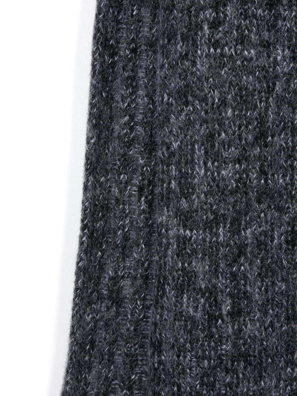 logo-patch wool scarf - 3