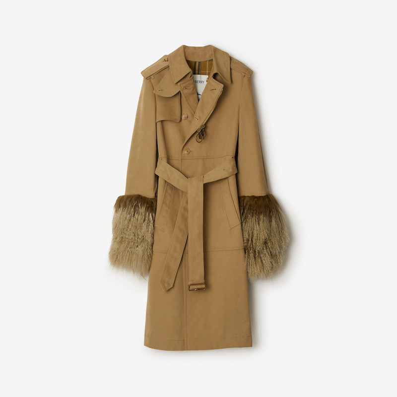 Long Cotton Nylon Trench Coat 1