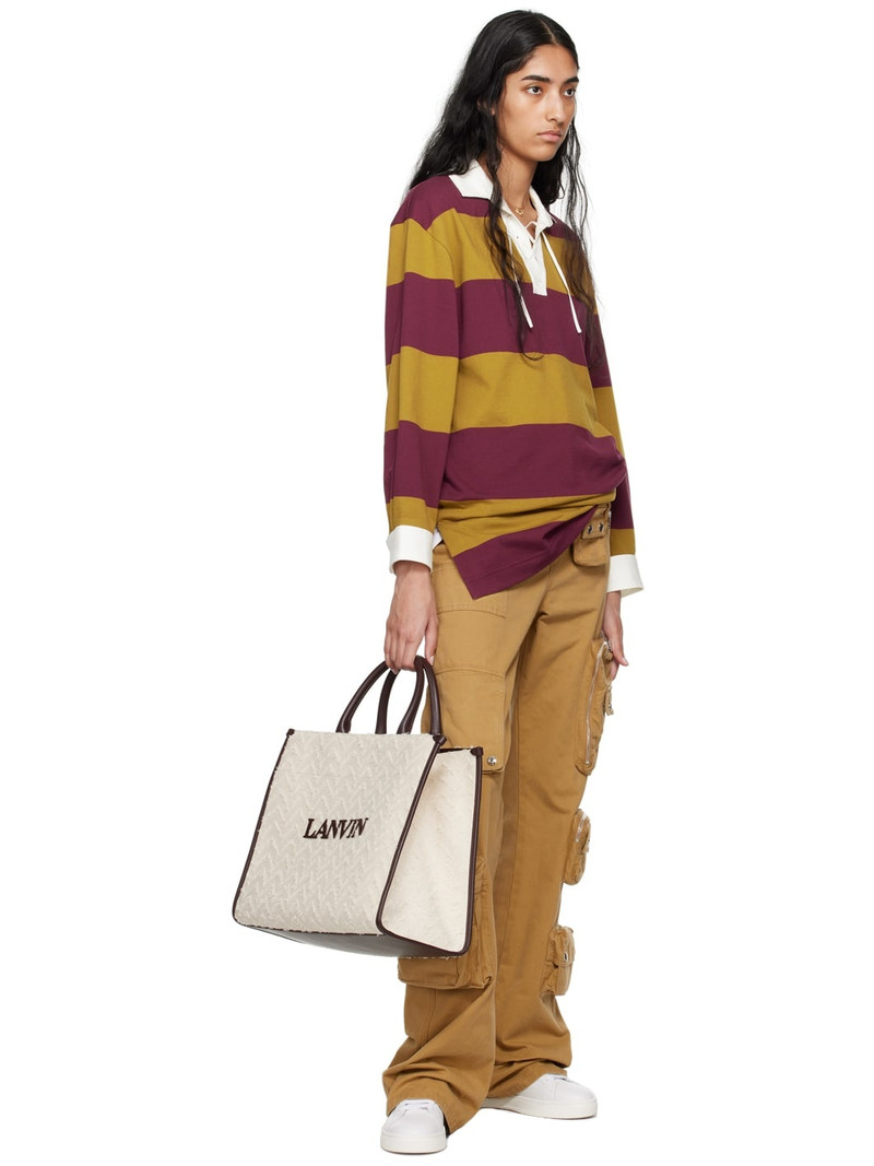Lanvin White & Brown Leather DDB0 Sneakers outlook
