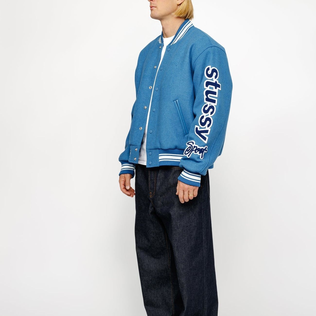 Stussy SS24 VARSITY Jacket 'Blue' 115748 - 5