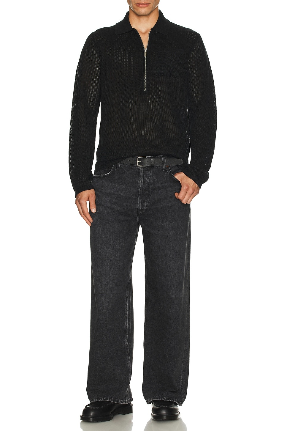 Long Sleeve Zip Polo - 4