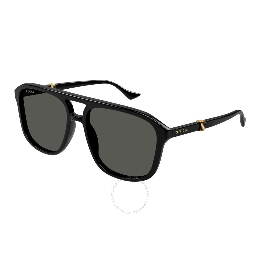 Gucci Grey Navigator Men's Sunglasses GG1494S 001 57 - 1