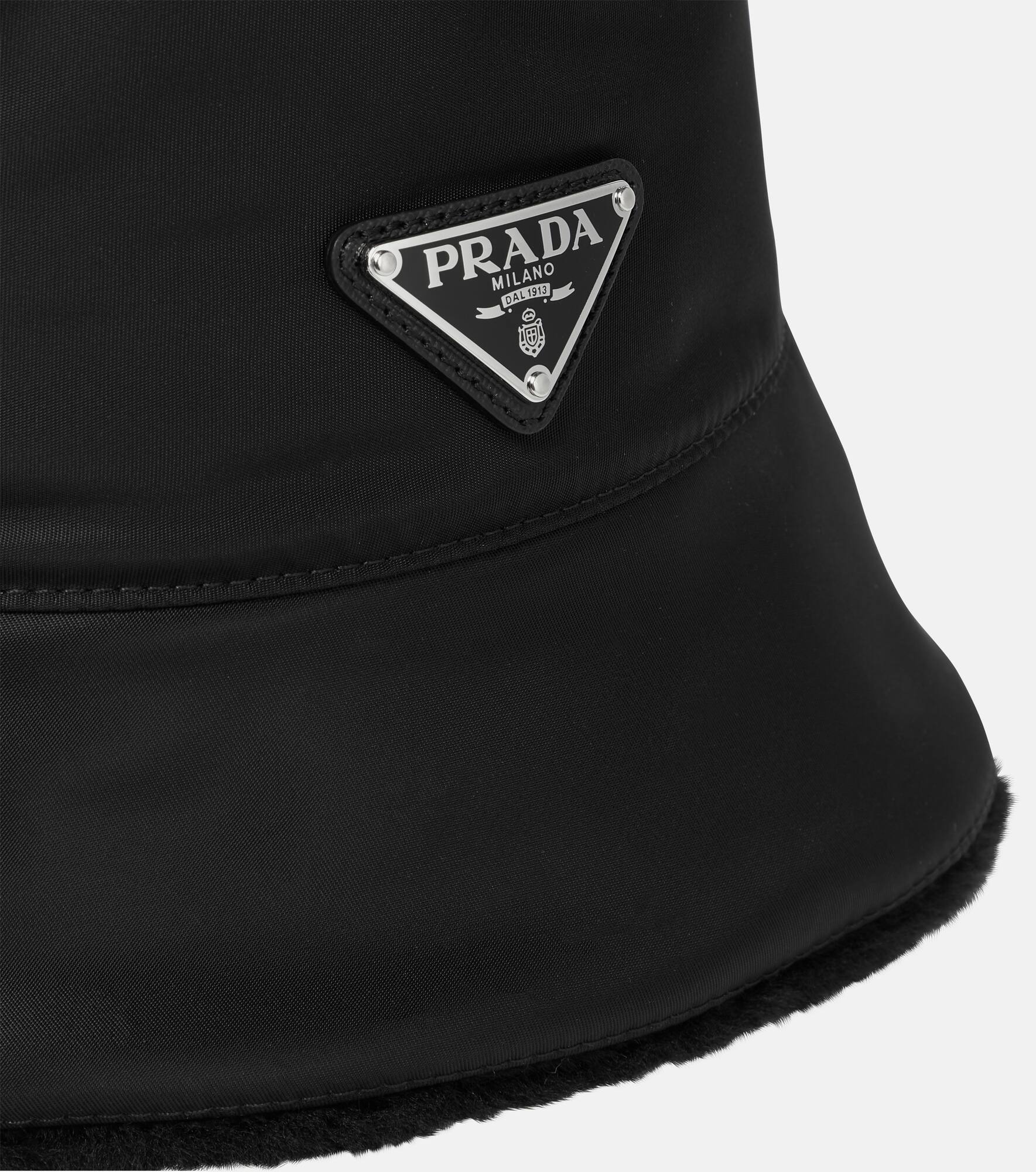 Re-Nylon shearling-lined bucket hat - 4