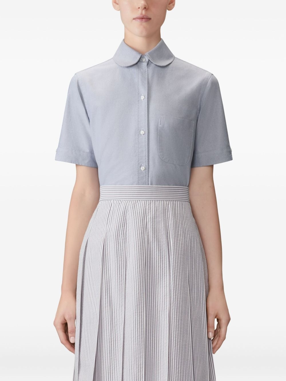 round-collar short-sleeve shirt - 3