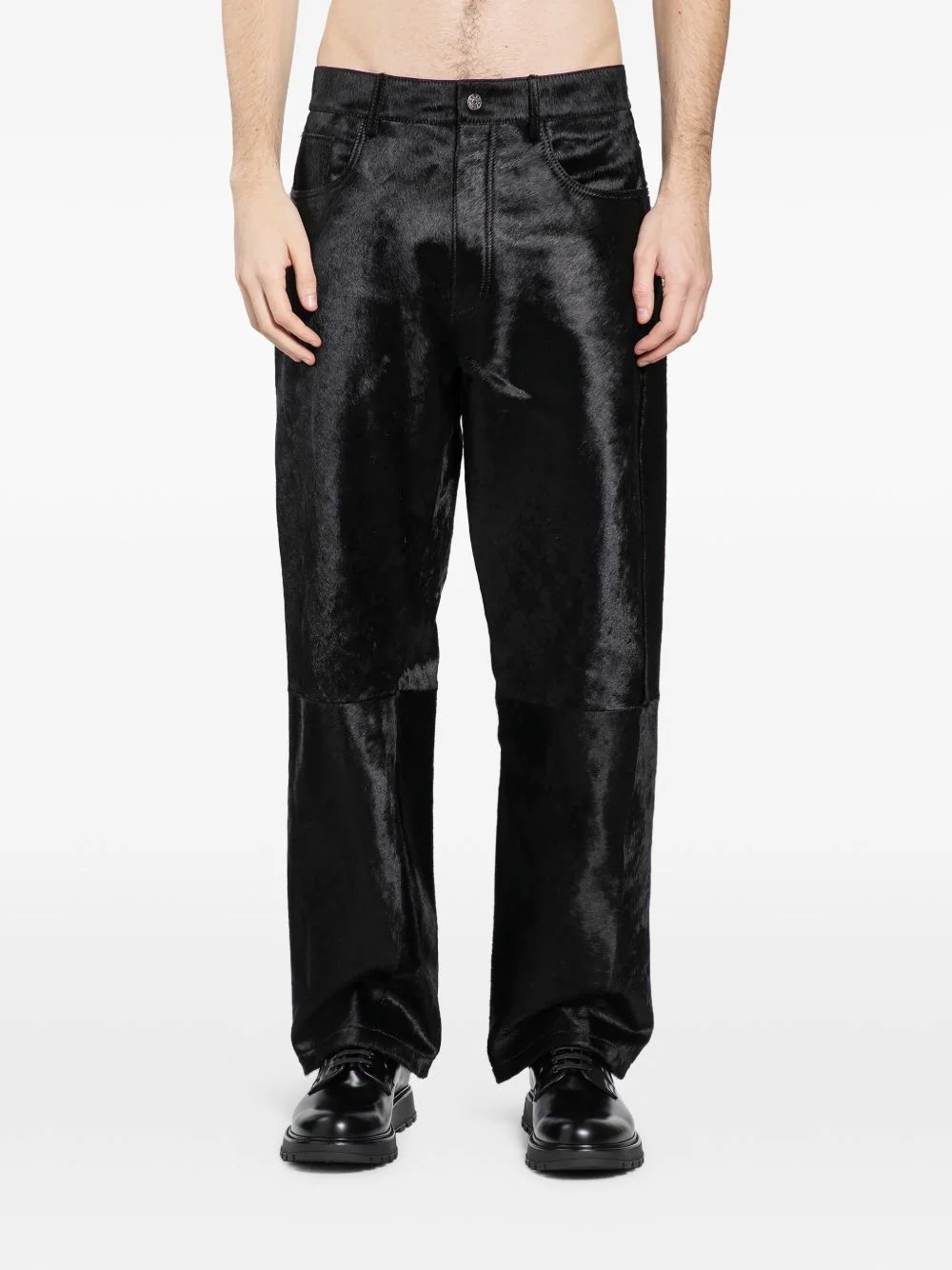 Wide Twist leather trousers - 1