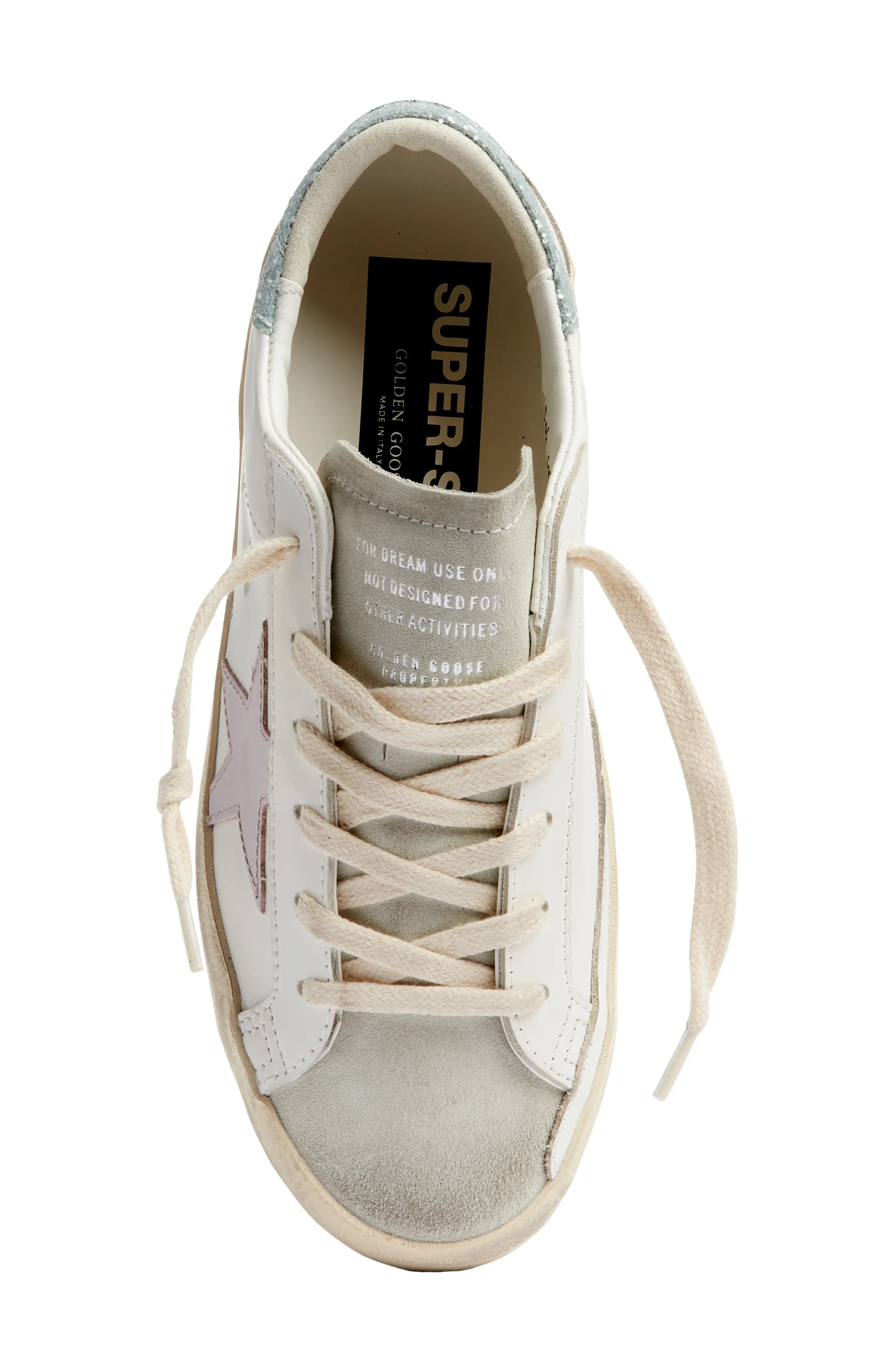 Super-Star Low Top Sneaker in White/Orchid - 5