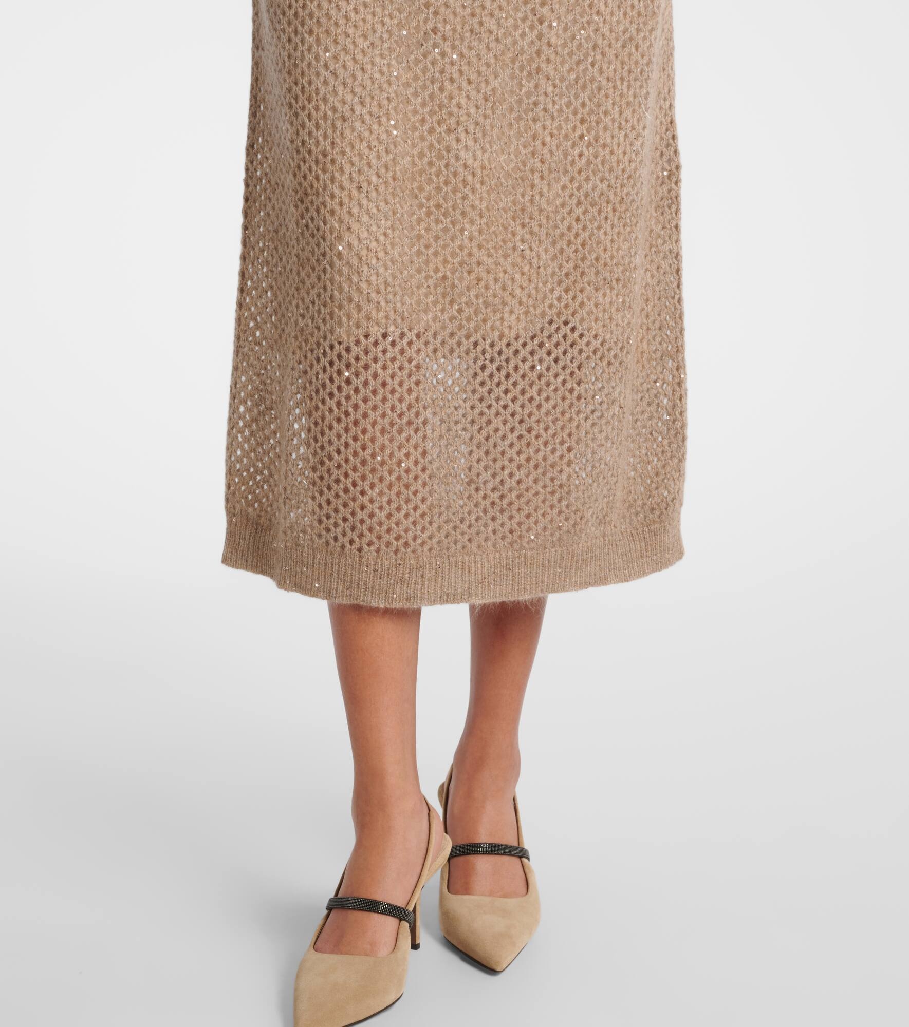 Belted knitted midi dress - 6