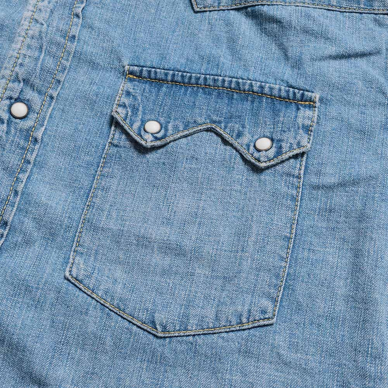 REMI RELIEF - 8.5oz DENIM WESTERN SHIRT - Sawtooth Flap Pockets - RN2048SDR 5