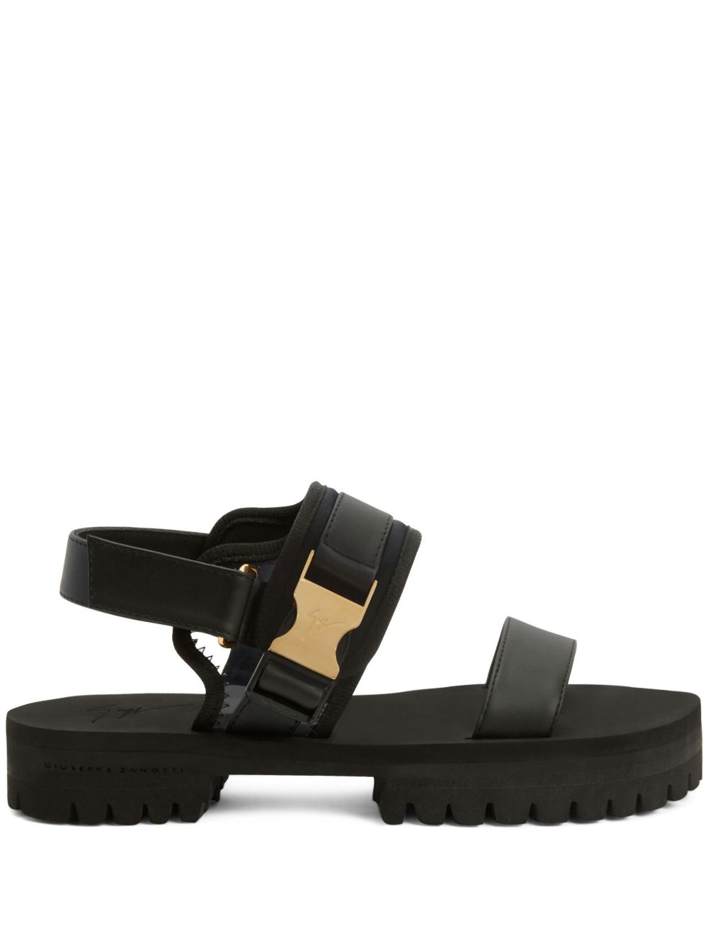 Mederic logo-buckle leather sandals - 1