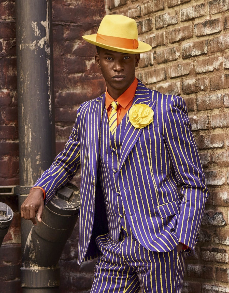 PINSTRIPES PRINT TWILL JACKET - 5