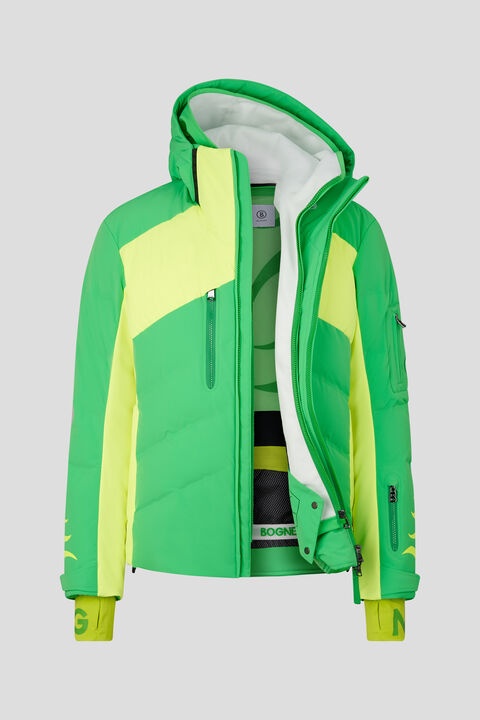 Jessy ski jacket in Green/Yellow - 2