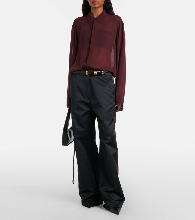 The Frankie Shop Brickell satin wide-leg pants outlook