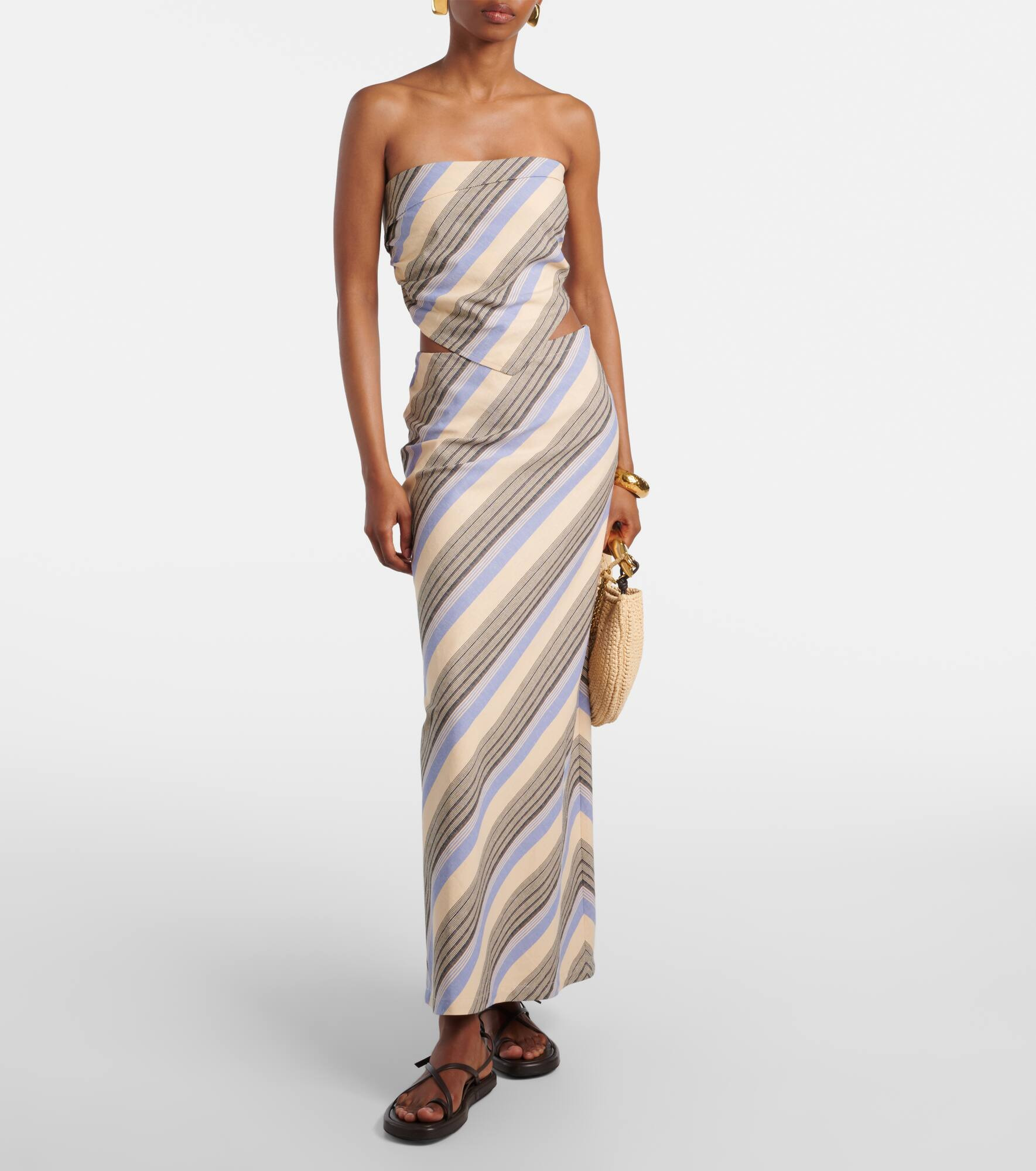 Antibes striped cotton and linen top - 2