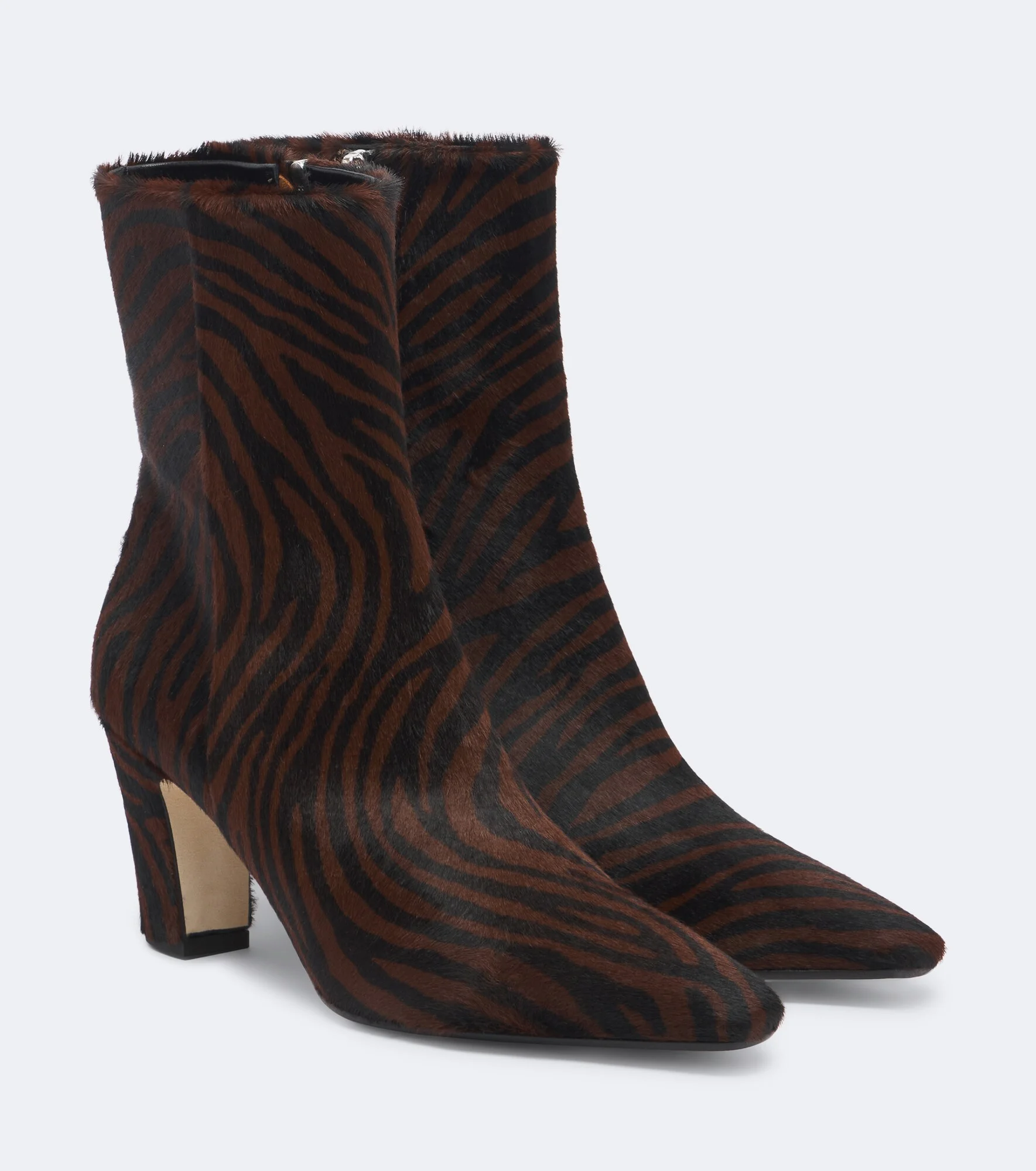 Maris printed calf hair ankle boots - 1