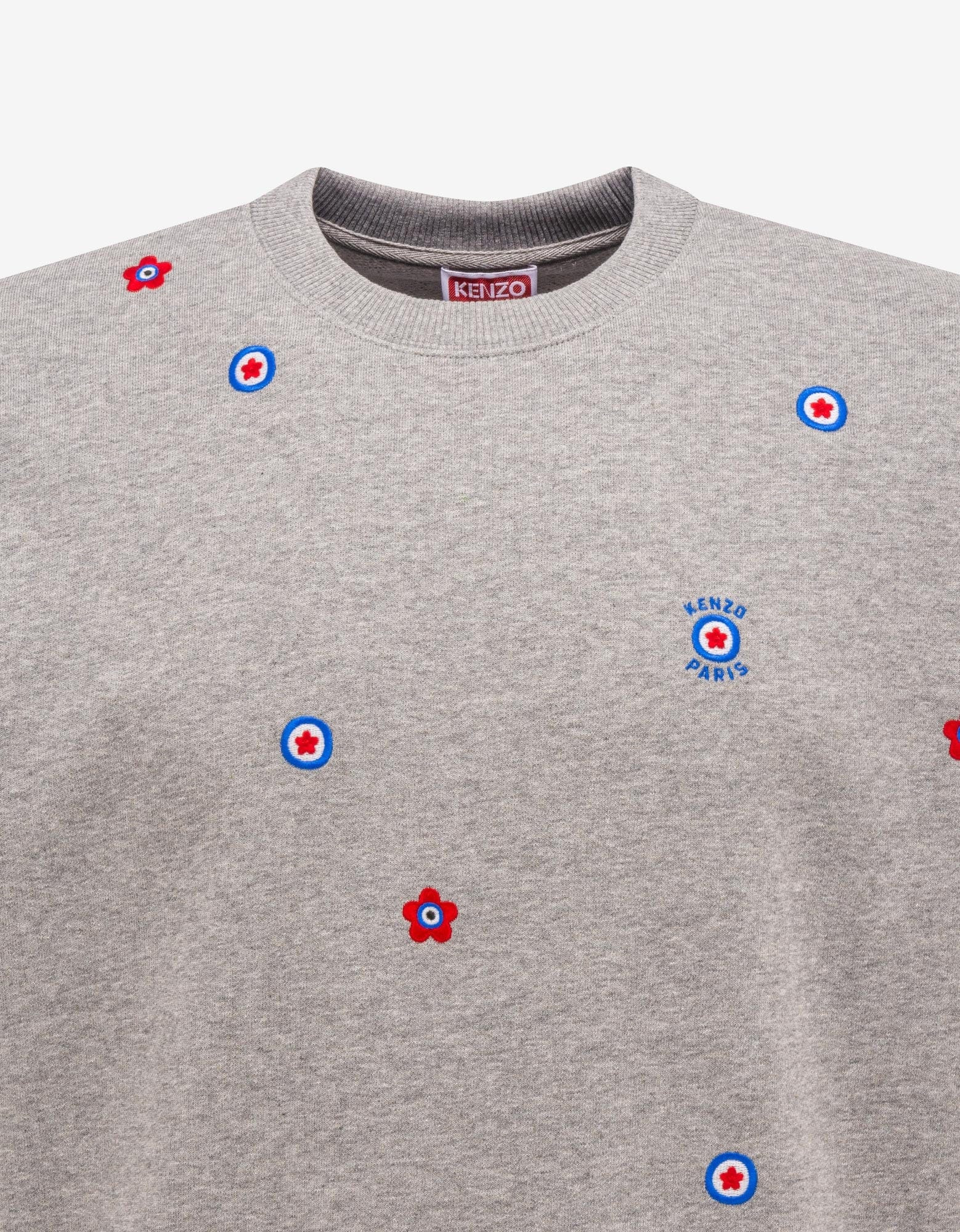 Kenzo Grey 'Kenzo Target' Embroidered Sweatshirt - 5