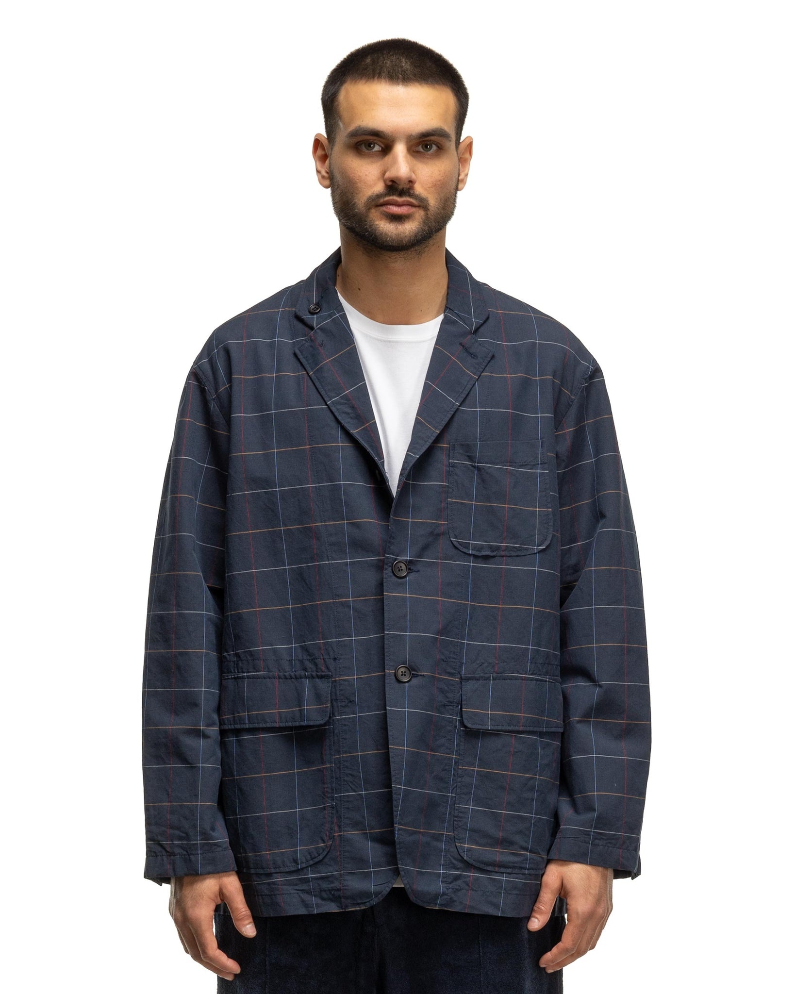 Loiter Jacket CL Windowpane Navy - 4