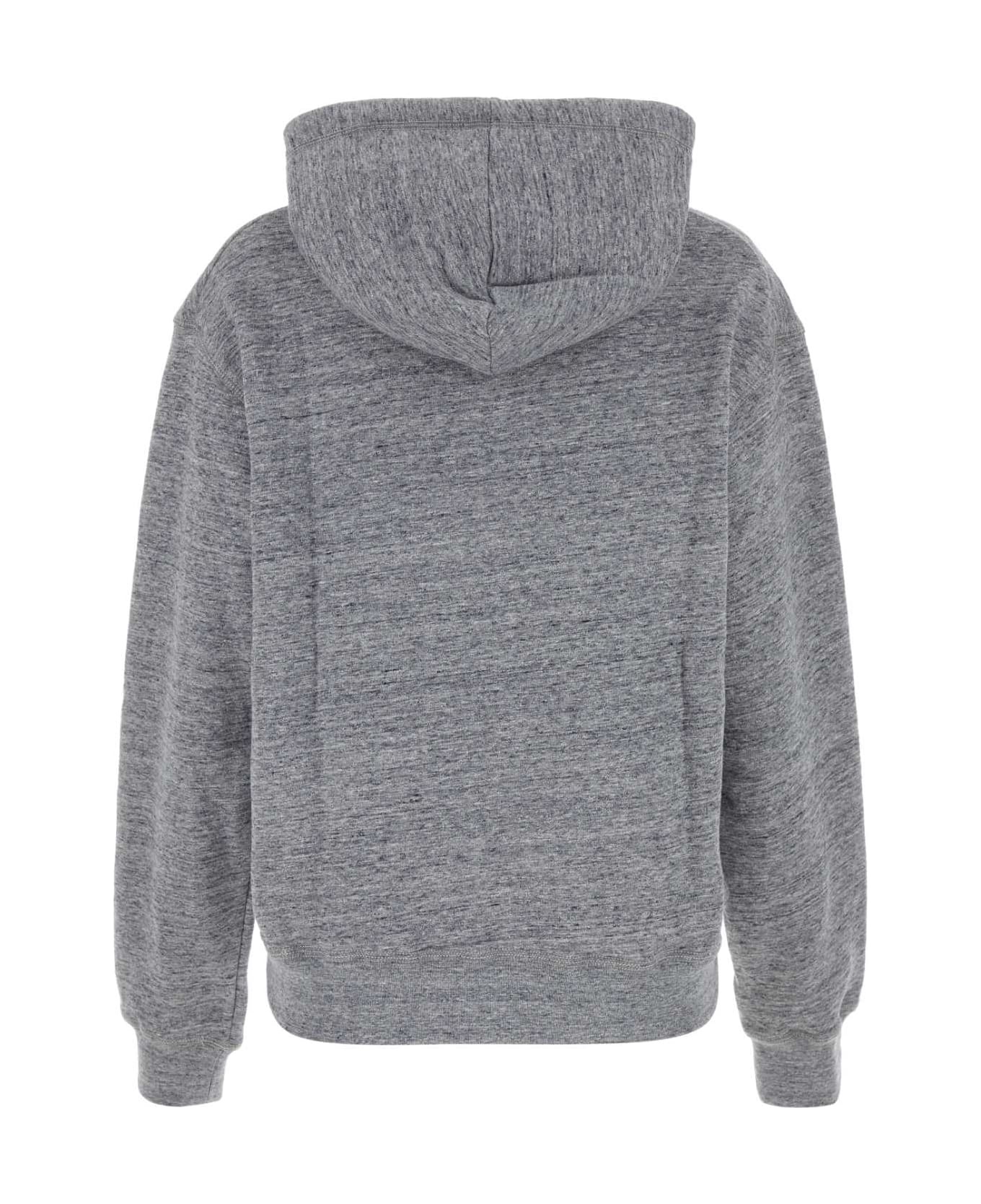 Melange Grey Cotton Sweatshirt - 2