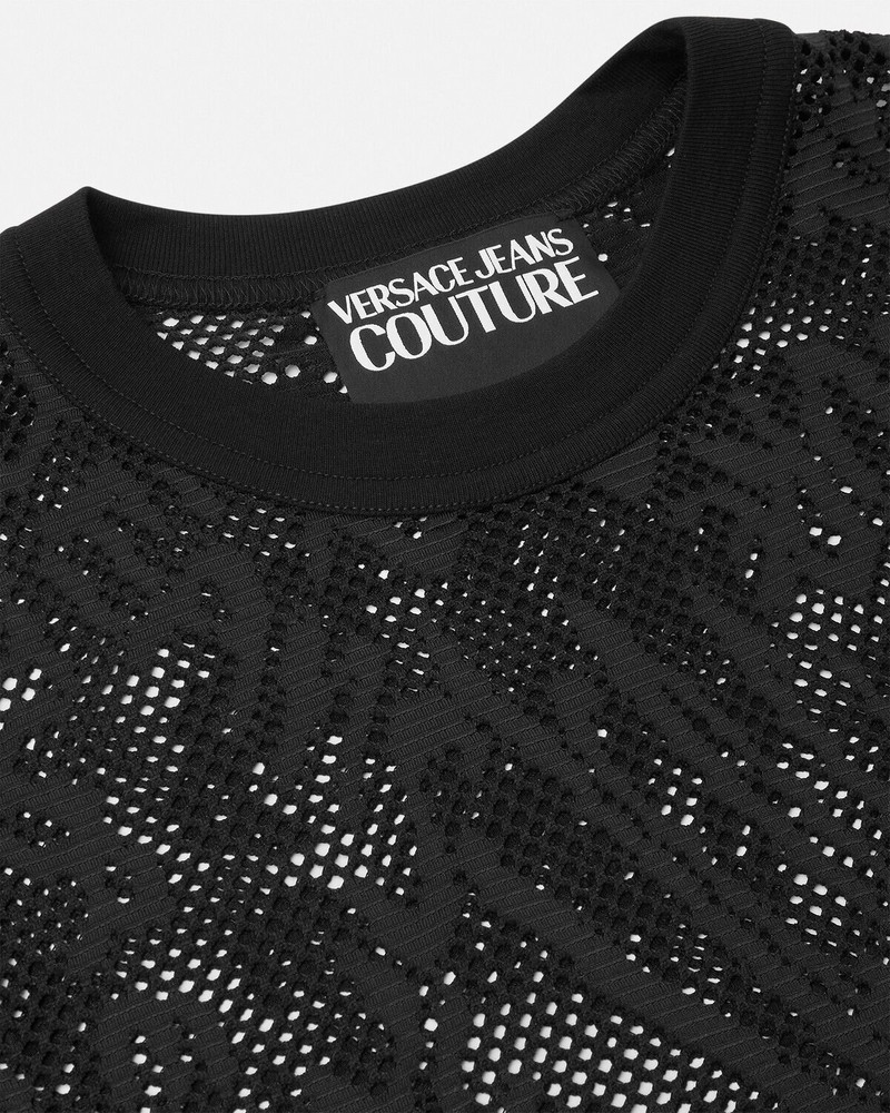 VERSACE JEANS COUTURE Logomania Mesh T-Shirt outlook