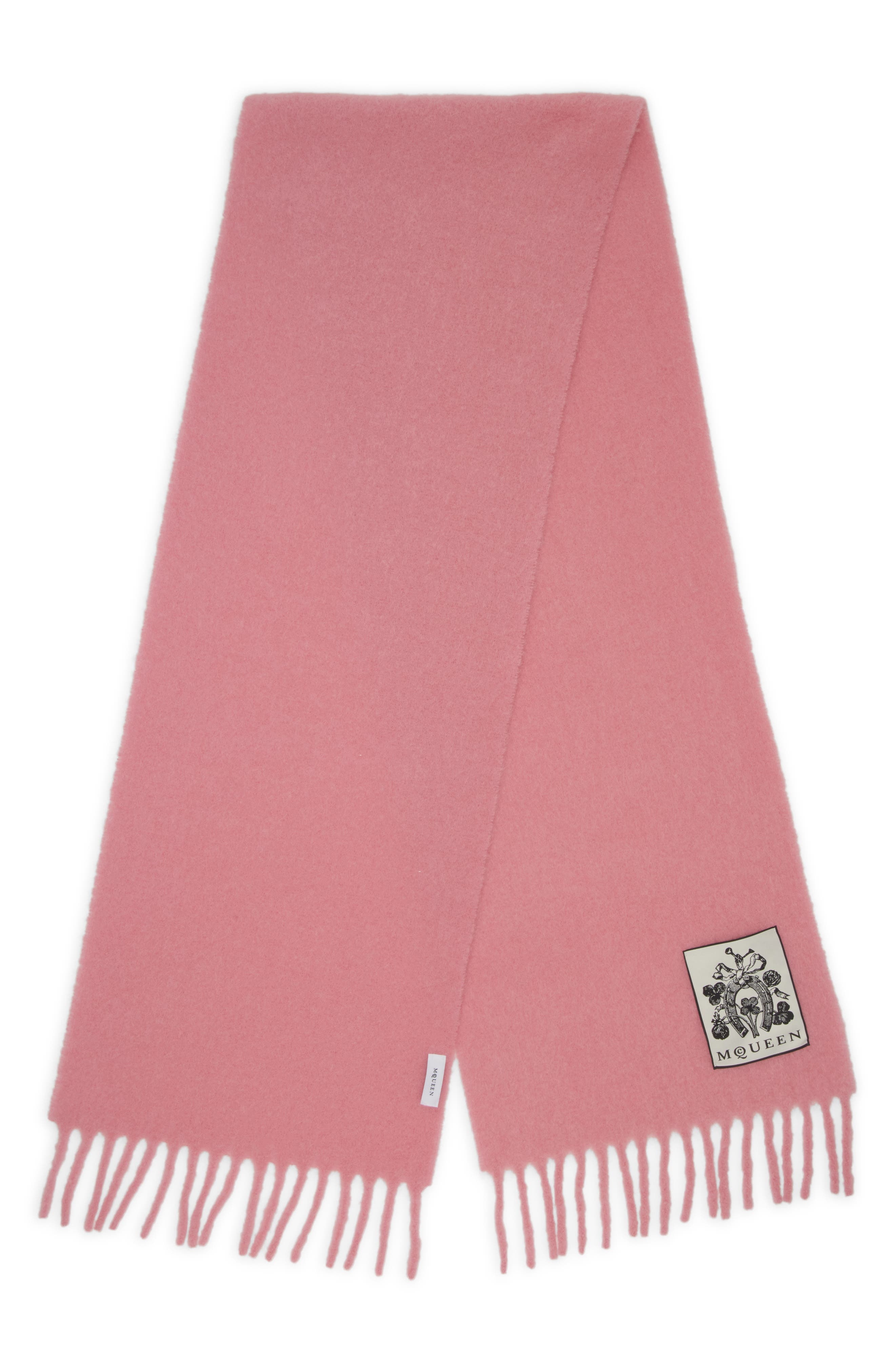 McQueen Solid Alpaca Blend Scarf in Cocktail Pink at Nordstrom - 1
