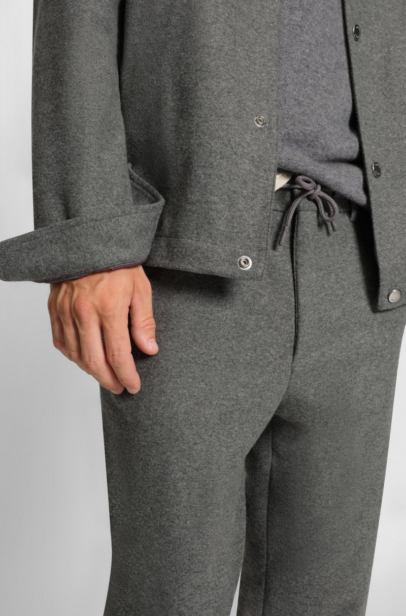TAPERED-FIT TROUSERS IN BRUSHED STRETCH FLANNEL 5