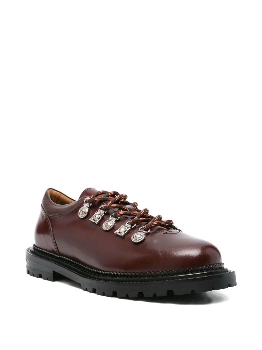 lace-up leather derby shoes - 2