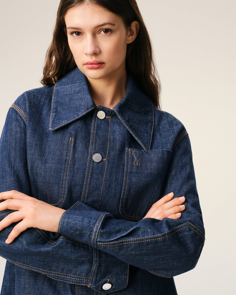 BLUE COTTON AMI DE COEUR WORKER WORKER OVERSHIRT 4