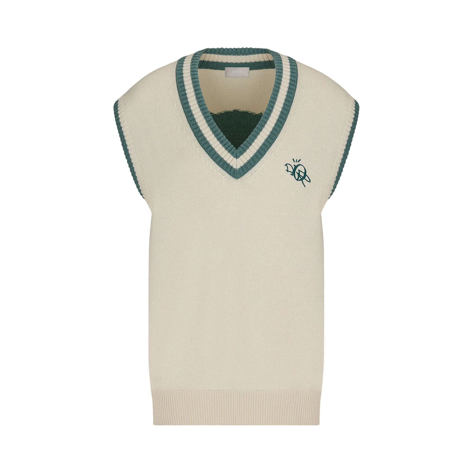 Dior x Cactus Jack Oversized Sleeveless Sweater 'Ecru' - 1