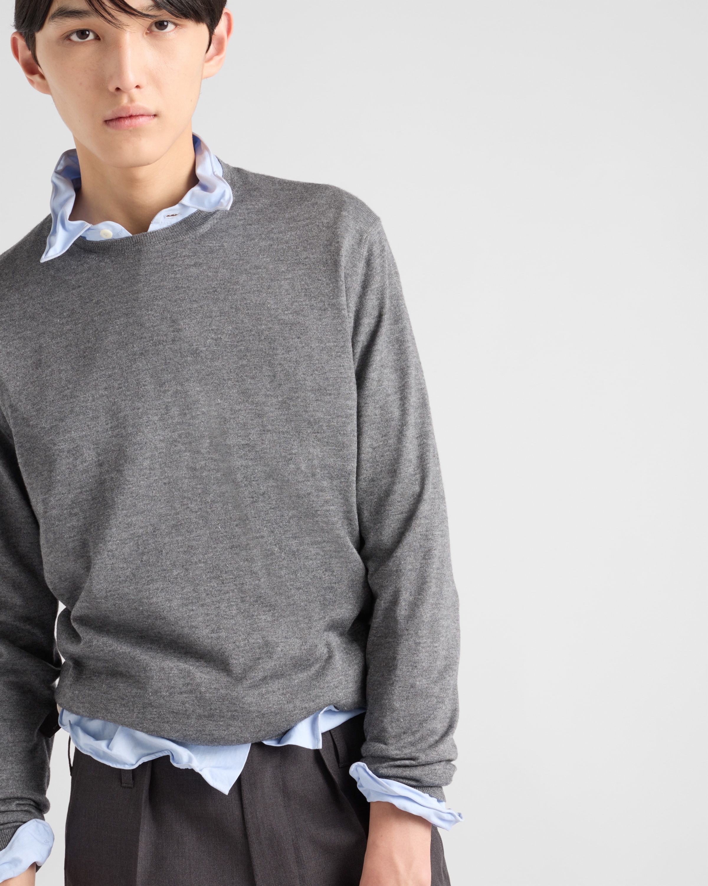 Cashmere and silk crew-neck sweater - 3