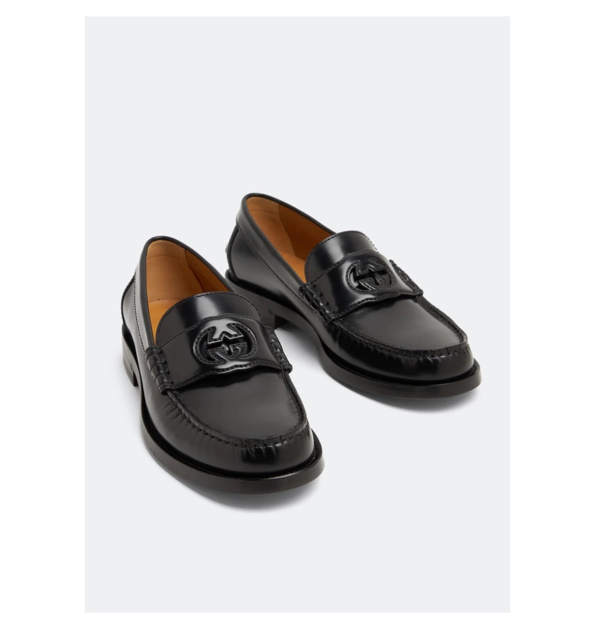 Gucci Interlocking G Leather Loafers - 3