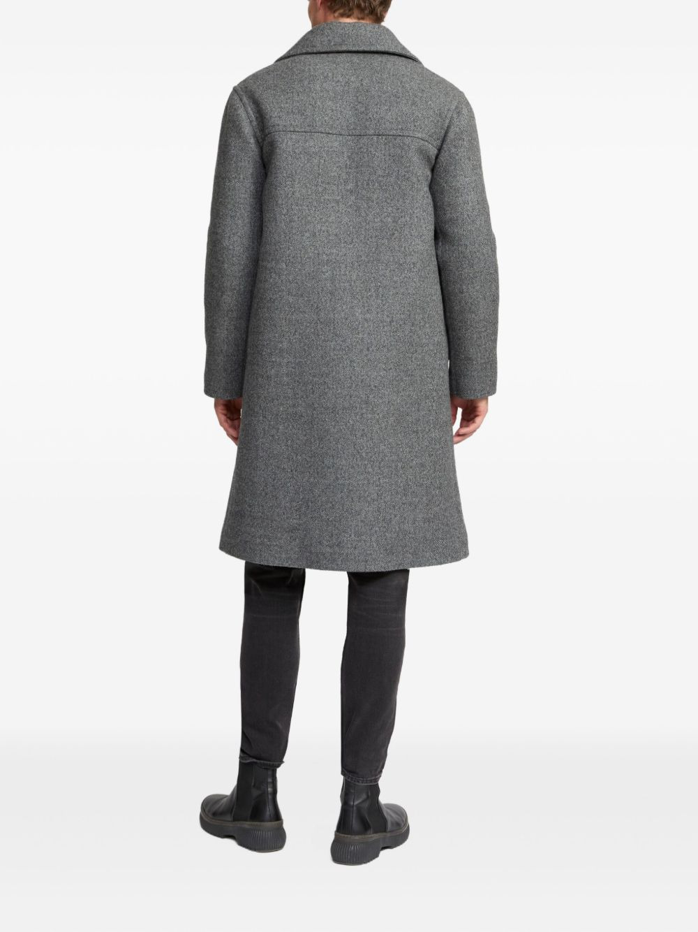 double-breasted wool coat - 3