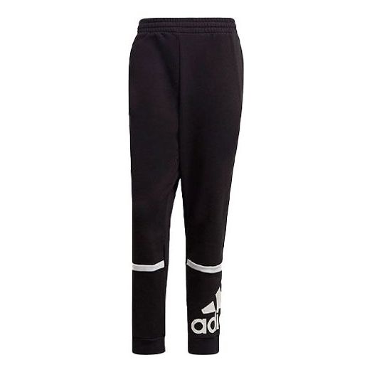 Men's adidas Large Logo Colorblock Casual Sports Breathable Long Pants/Trousers Black GK8903 - 1