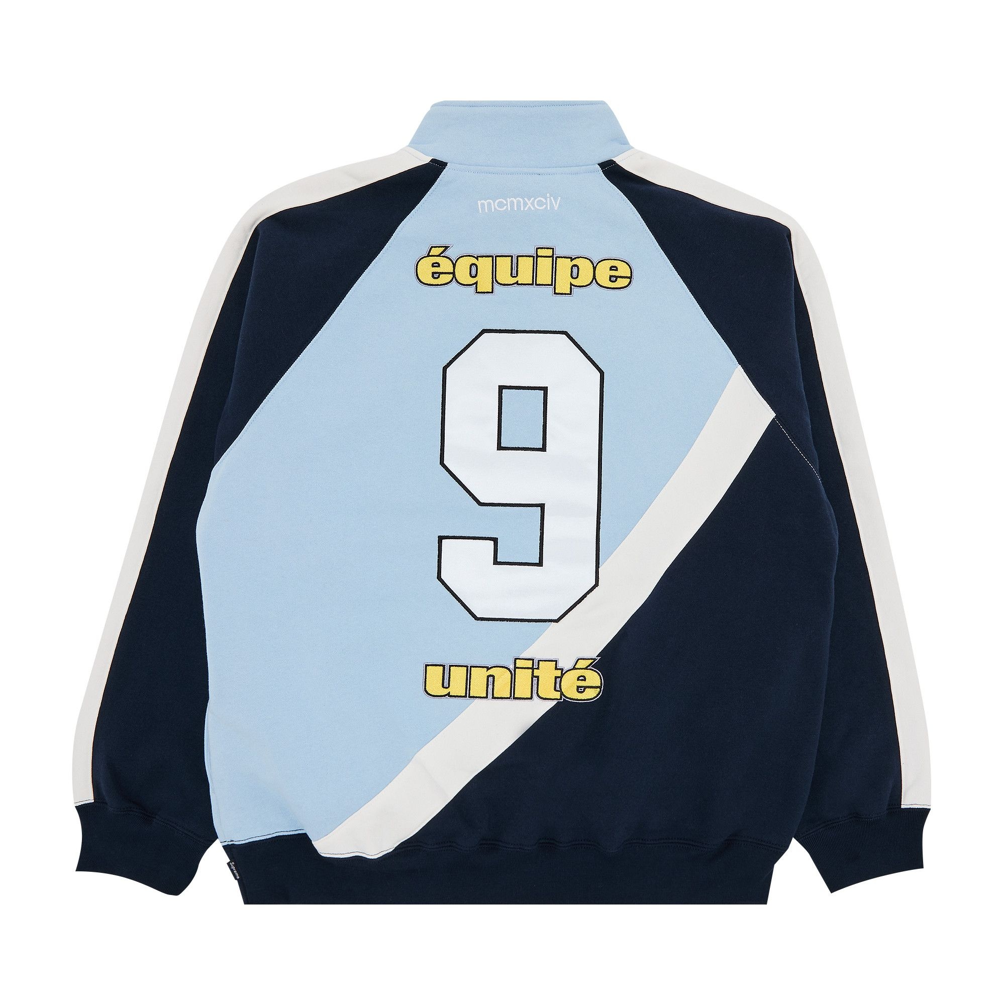 Supreme Equipé Half Zip Sweatshirt 'Light Blue' - 2