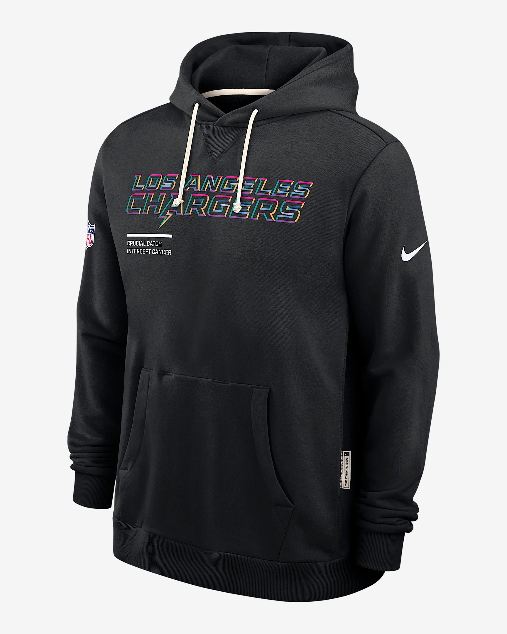 Los Angeles Chargers Crucial Catch Sideline Men's Nike Dri-FIT NFL Pullover Hoodie - 1