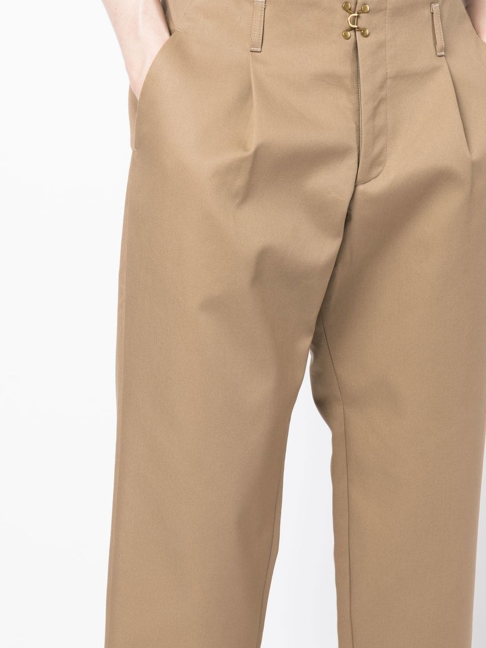 cropped straight-leg trousers - 5