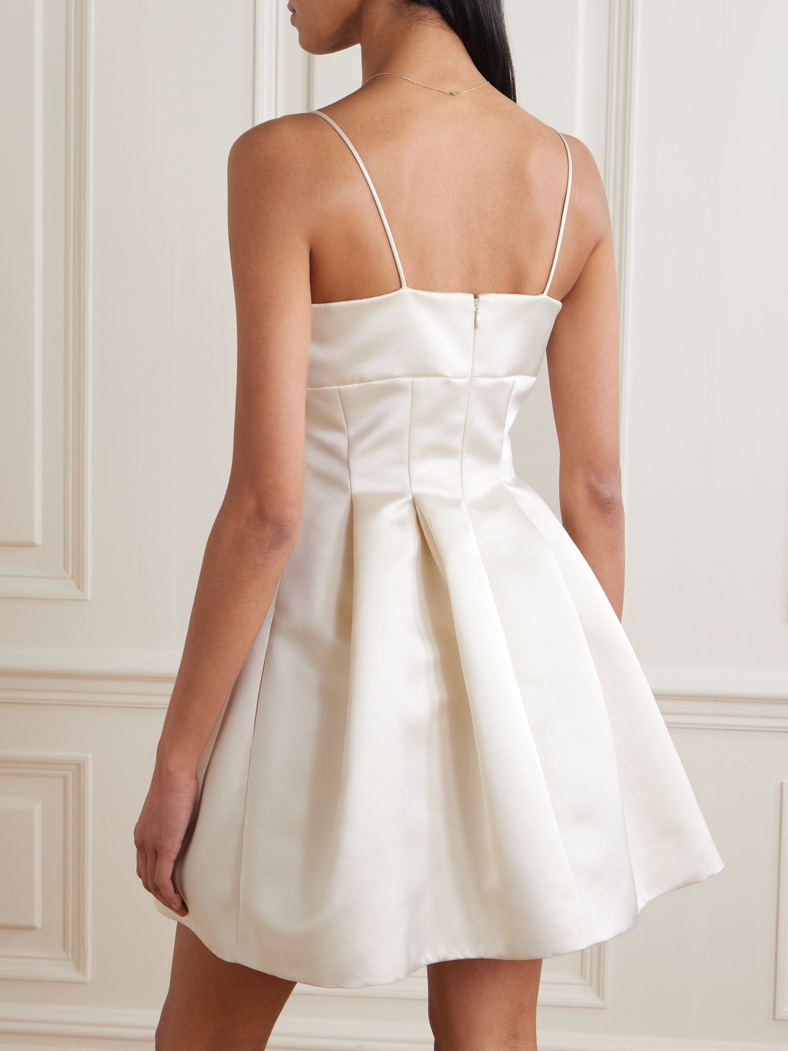 Gayla duchesse-satin mini dress Ivory - 3