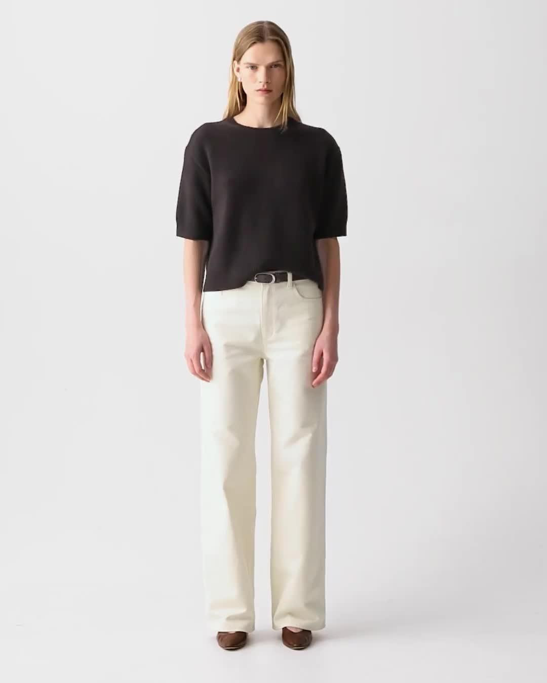 Cropped Tee in Cashmere - 7
