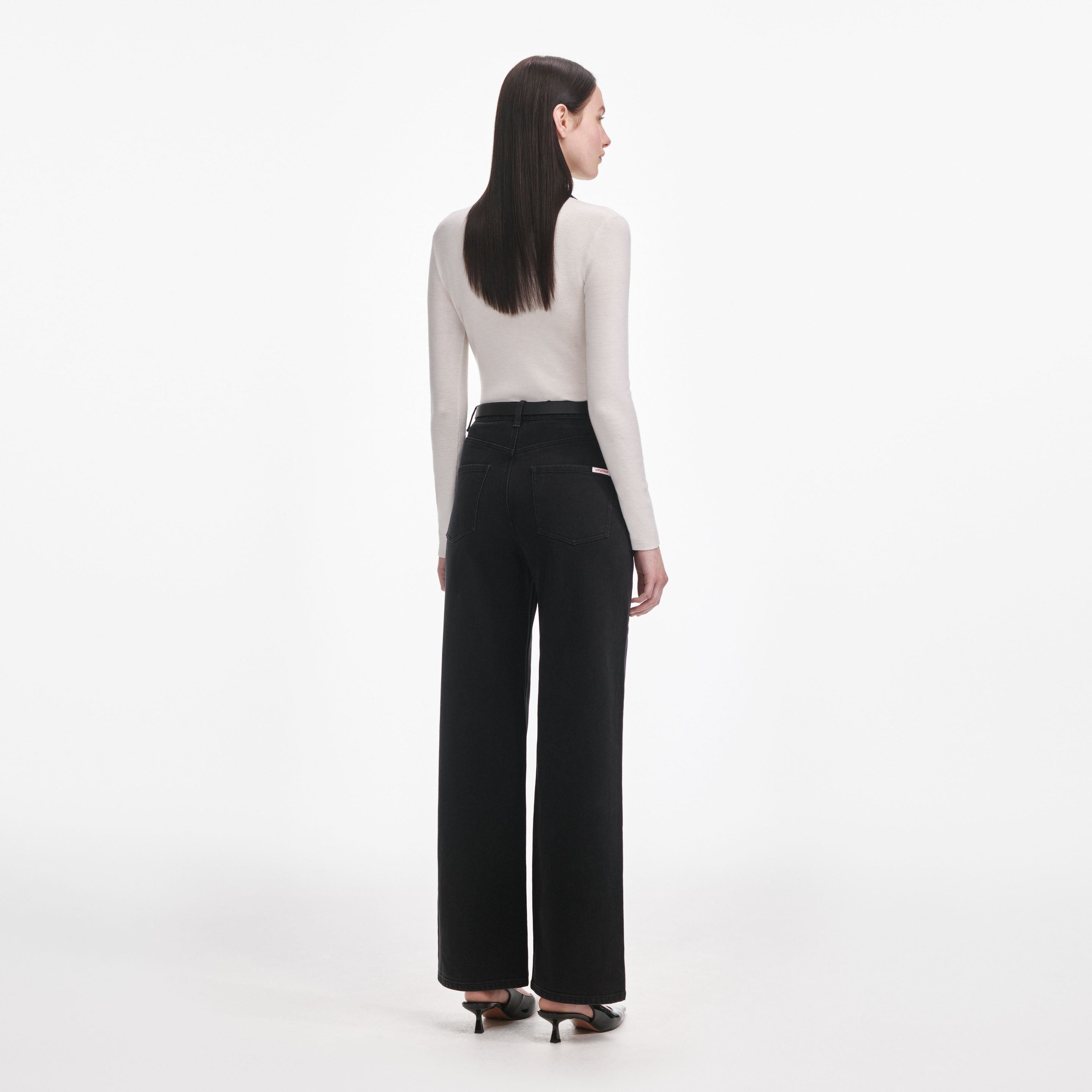 Black Straight Leg Jeans - 3
