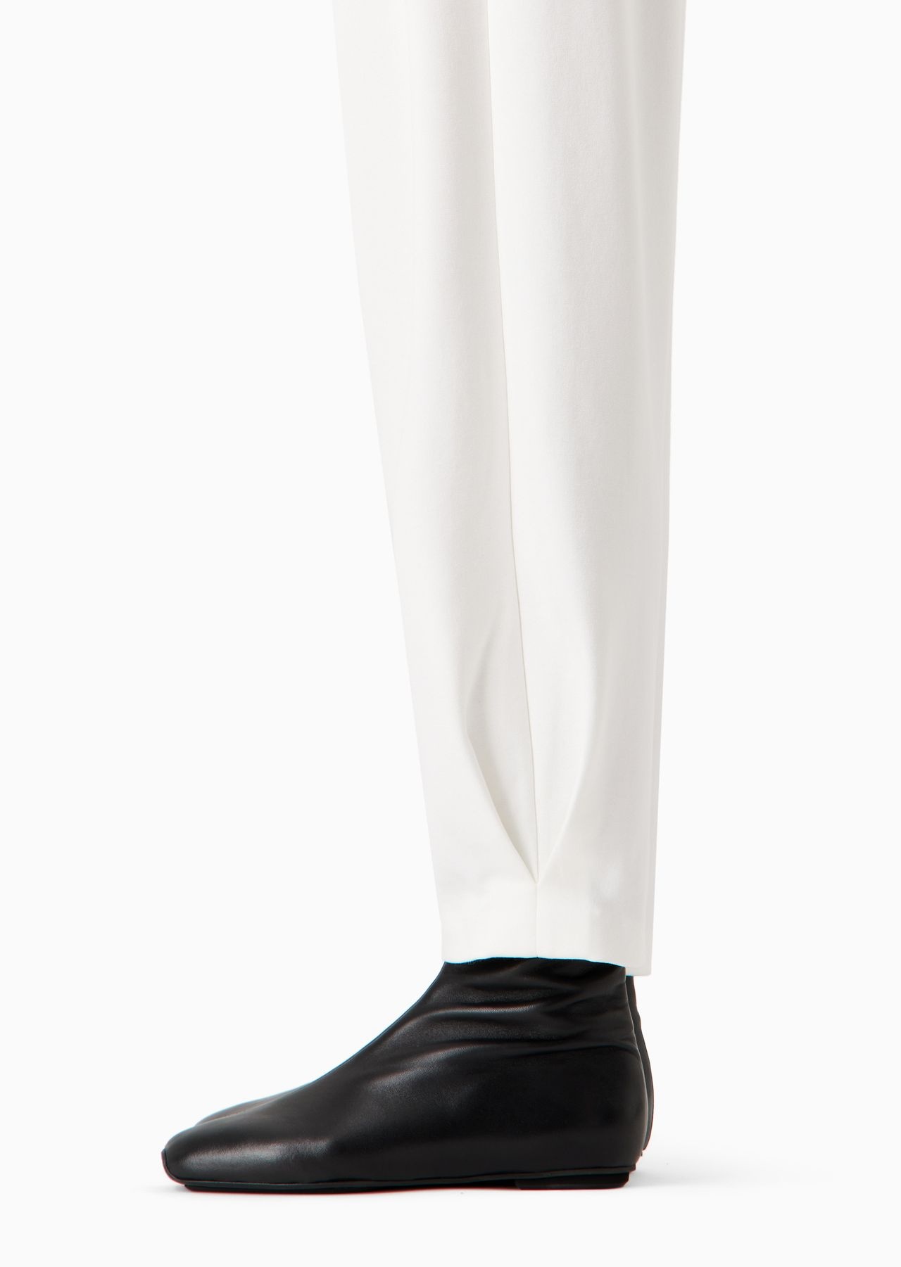 Stretch Milano-stitch fabric trousers with narrow hem - 5