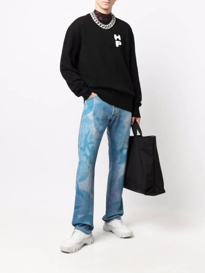 Heron Preston 21 logo crew-neck jumper outlook