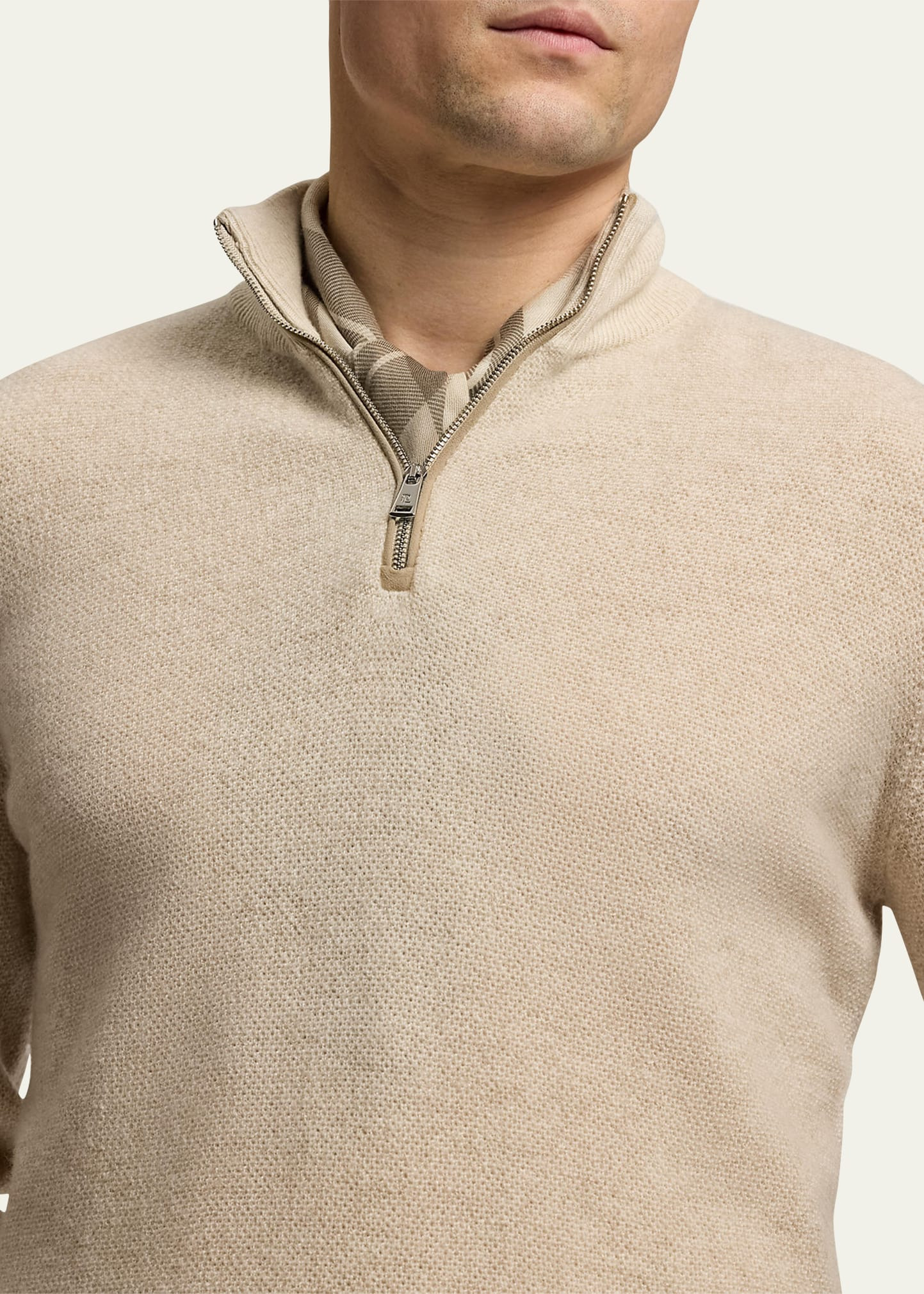 Men's Cashmere Half-Zip Sweater - 5