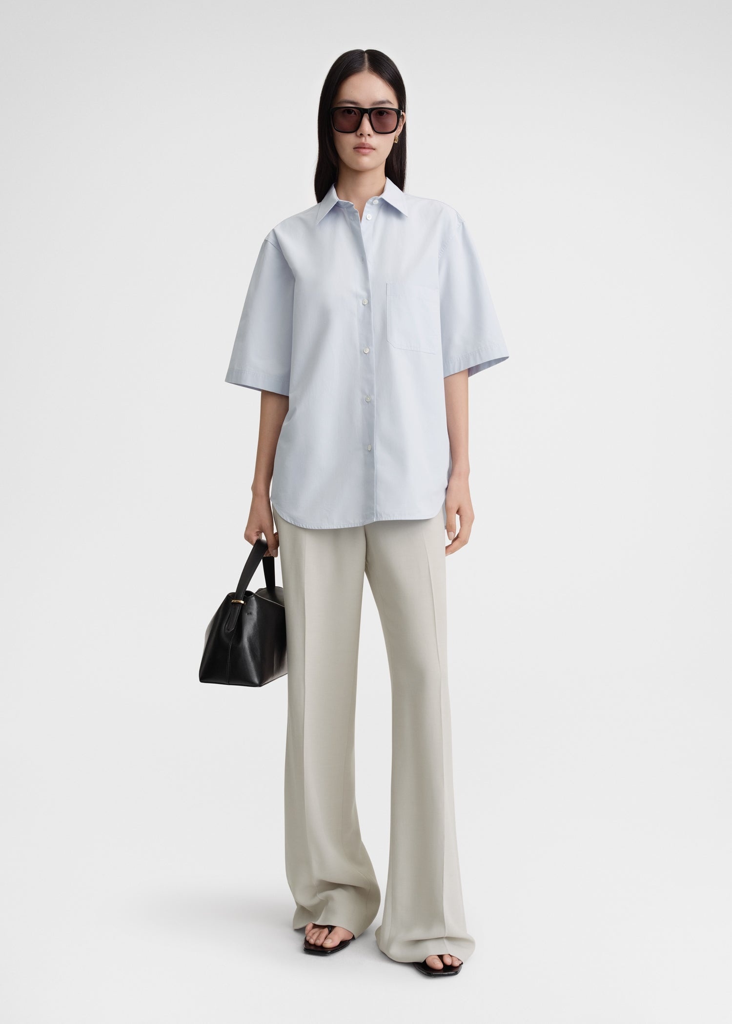 Short-sleeve poplin shirt ice - 2