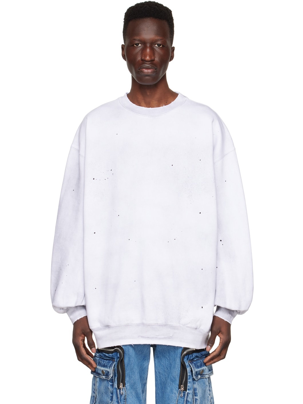 White Cotton Sweatshirt - 1